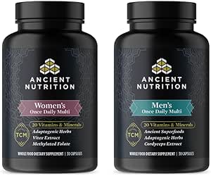 Nutrition ancienne Mutrivitamine gélules pour hommes une fois par jour, 30 compte + multivitamine gélules pour femmes une fois par jour, 30 compte
