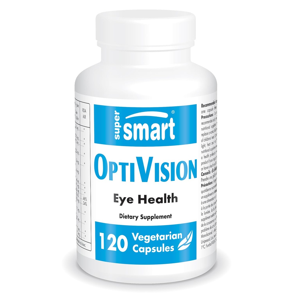 Supersmart - OptiVision (Advanced Formula) - with Bilberry Extract, Black Currant, Lutein, Zeaxanthine, Astaxanthine - Eyes Supplement 