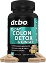 Colon Cleanser Detox voor gewicht Flush - 15 dagen Colon reinigen pillen met gember - Fast Natural Laxative, Constipatie Relief, Bowel Movement Supplementen voor Intestinal Mtomach Bloating Gut Loss Ondersteuning