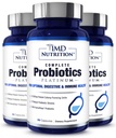 1MD Complete Probiotica Platinum Ondersteunt de spijsverteringsgezondheid met voedende prebiotica, 51 miljard levende CFU, 11 strains, zuivelvrije capsules (3-pack)