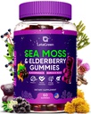 Irish Sea Moss Gummies Bladderwrack Burdock Root Elderberry Vitamin C & Zink 