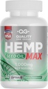 Capsules d'huile de chanvre 1000mg avec Triple Omega 3 6 9:00 Complément biologique avec les acides gras essentiels pour le soutien articulaire Mood Relaxing et la santé de la peau - 60 Capsules Vegan liquides, non-OGM, fabriqués aux États-Unis.