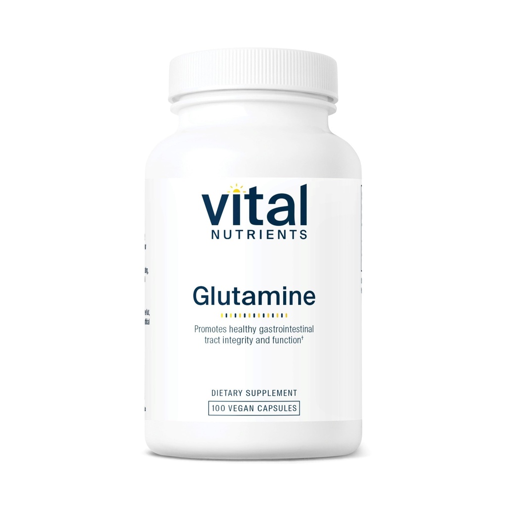 Nutriments vitaux Glutamine (L-Glutamine) 3400mg Glutamine (L-Glutamine) Fonction de tract gastro-intestinale saine (Gluten, Laiterie, Sans soja) 90 Capsules de glutamine