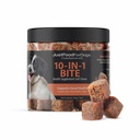 JustFoodForHonden 10-in-1 Multifunctioneel supplement Kauwen voor honden, Superfood Blend, Glucosamine, Omega-3 vetzuren, huidgezondheid, Joint Health, Probiotica, Plant-Based, Human Grade - 45 Tellen