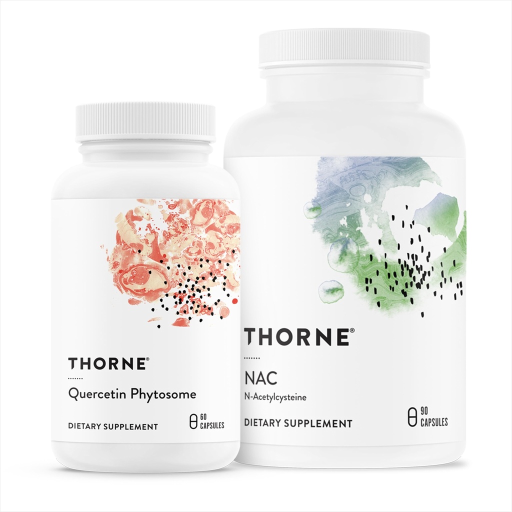 THORNE - Immuunondersteuning Duo - Quercetin Phytosome & NAC for Balanced Immuun and Respiratory Wellness - 30 Servers