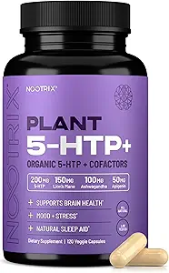 Nootrix Organic Plant 5 HTP+ Supplement Ondersteunt het geheugen, geestelijke focus, cognitieve gezondheid en energie