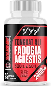 2400mg Fadogia Agrestis Tongkat Ali suppléments - Troisième partie testé - 1400mg Fadogia Agrestis & 1000mg Tongkat Ali, la force maximale, la masse musculaire et la performance sportif, 6 paquets