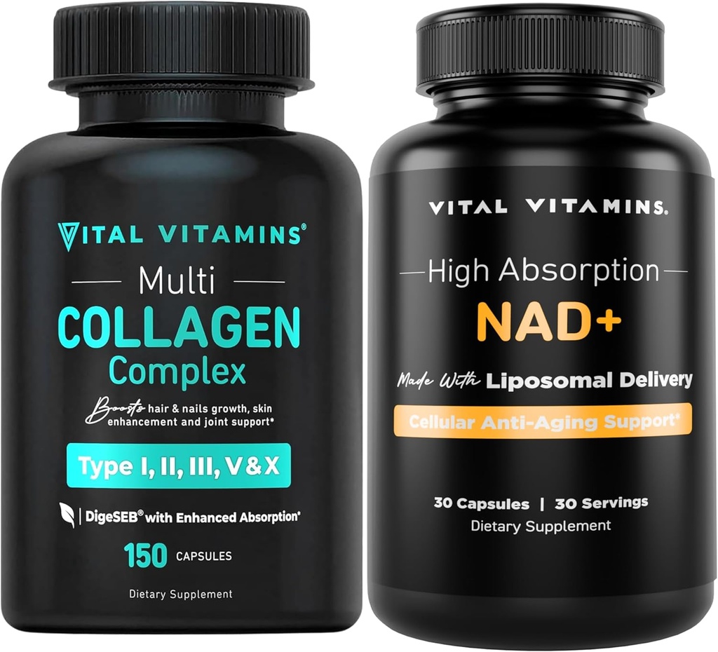 Vitale vitamines Multicollagen Capsules + NAD+ Supplement