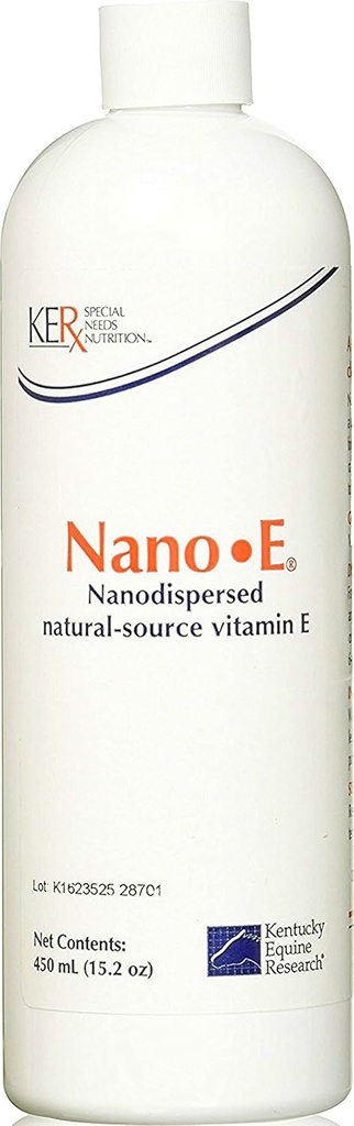 Kentucky Equine Research Nano -E: Natuurlijke bron Vitamine E Antioxidant voor paarden, 450 ml
