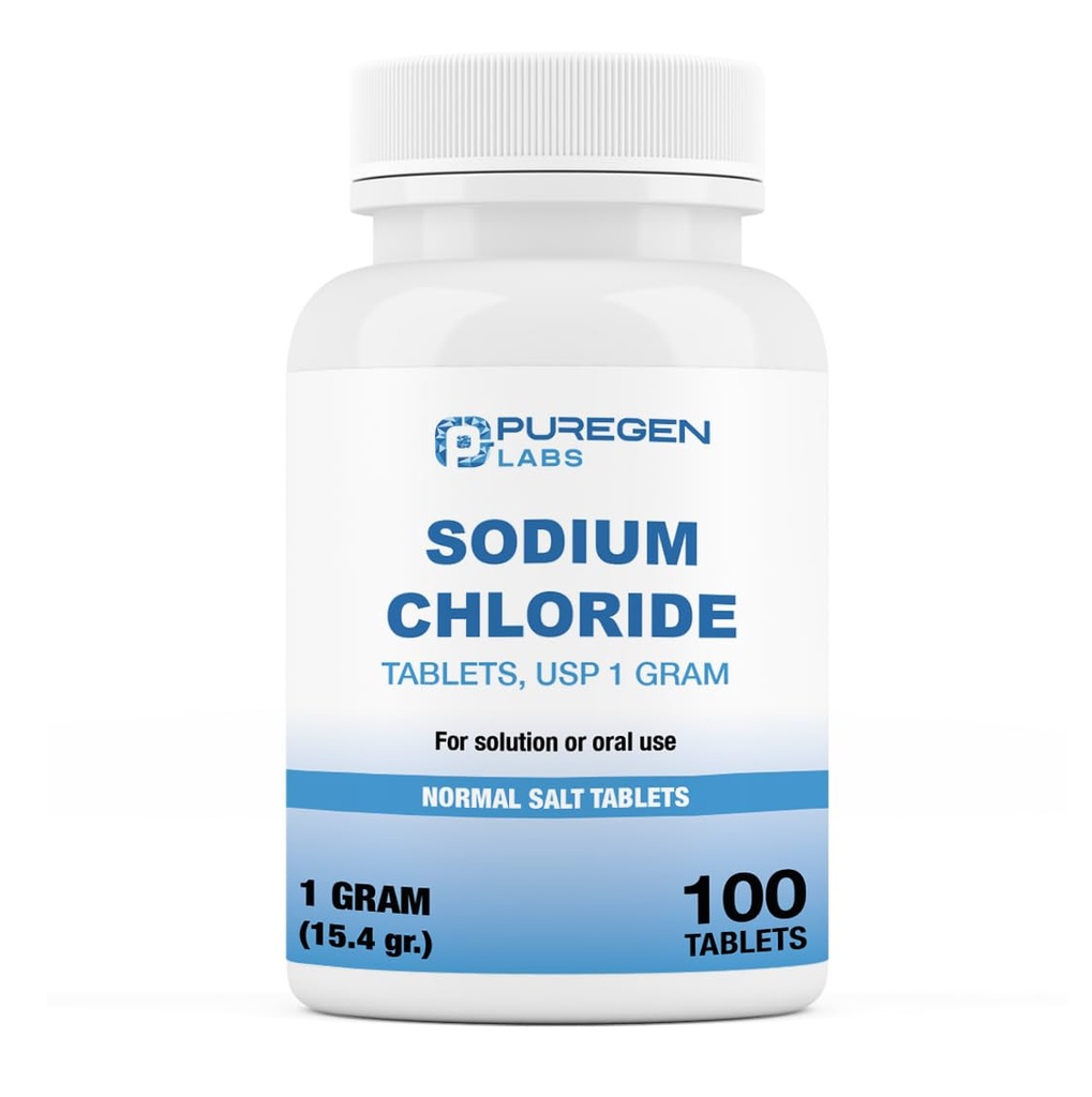 Puregen Labs Natriumbleektabletten 1 gm (1000 mg), USP 