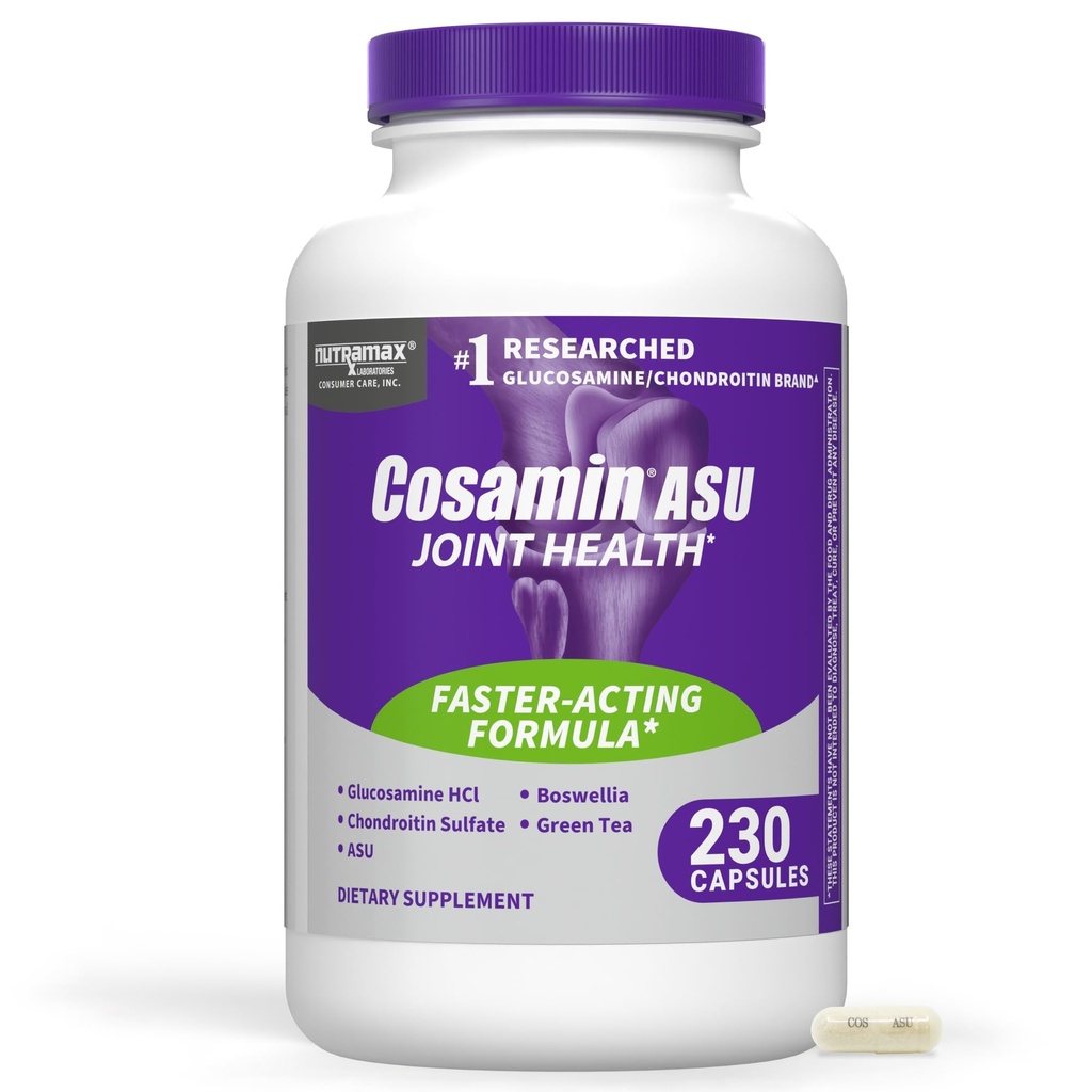 Nutramax Laboratories Cosamin® ASU Joint Health Supplement met Glucosamine, Chondroitin & ASU voor mannen en vrouwen Joint Health, 230 Capsules