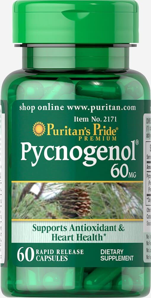 Puritaanse Pride Pycnogenol 60 mg-60 Capsules