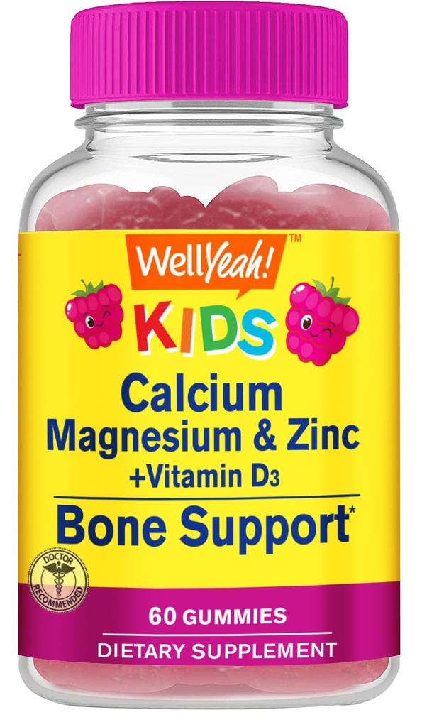 Kid's Calcium, Magnesium, Zink + Vitamine D3 Gummies door WellYeah 