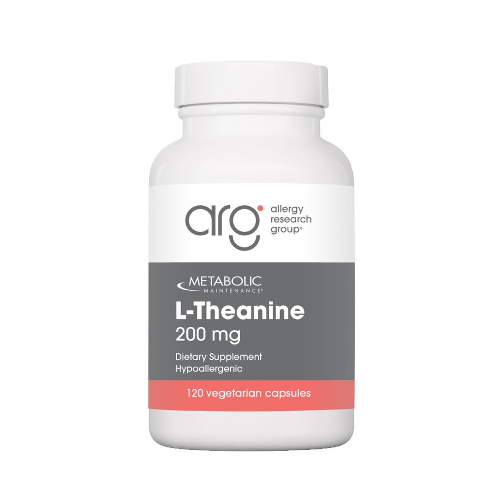 Maintenance métabolique L-Theanine - Supplément Acide Amino Végétalien Suntheanine 200 mg - Support Mood, Focus + Réponse réduite au stress (120 capsules)