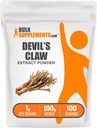 BulkSupplements.com Devil's Claw Extract Powder - from Devil's Claw Root, Herbal Supplement - Vegan & Gluten Free, 1g per Serving, 100g (3,5 oz) (Pack of 1)