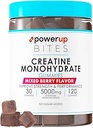 Creatine Monohydraat Gummy's voor mannen en vrouwen, 100% Createine Mixed Berry Gummies, 5g per Serving + Vegan, Sugar Free + Strength, Energy, Muscle & Booty Gain - 120 Tel.