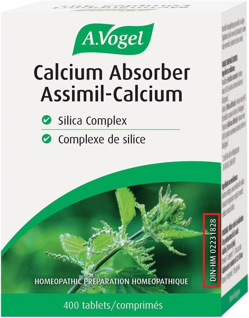 A. Vogel, absorption de calcium 400 onglets