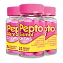 Pepto Bismol Kauwt, Snelle en effectieve Digestieve Verlossing van Misselijkheid, brandend maagzuur, Indigestie, Gestoorde Maag, Diarree, 72 Totaal (3 Verpakkingen van 24)