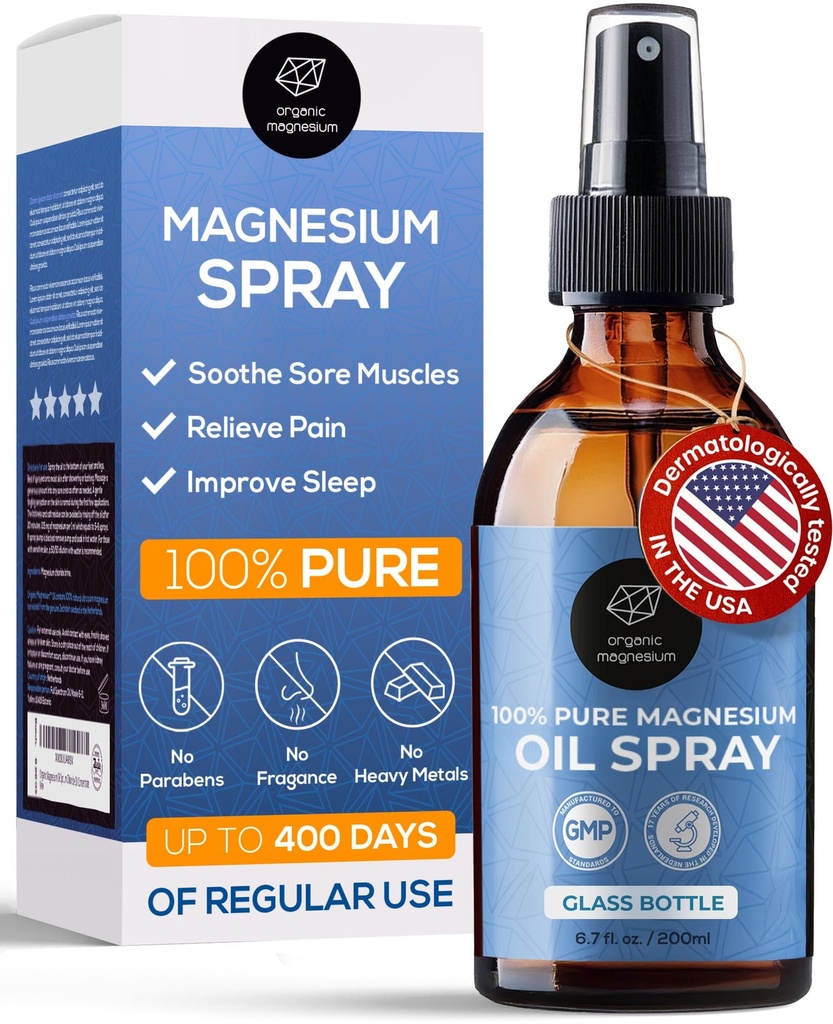 Organische Biologische Magnesium Spray Oil voor Voeten, Slaap &amp; Sore Spieren 