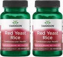 Swanson Fabriqué avec du riz de levure rouge traditionnel biologique 600 Milligrammes 60 Capsules de légumes (2 Pack)