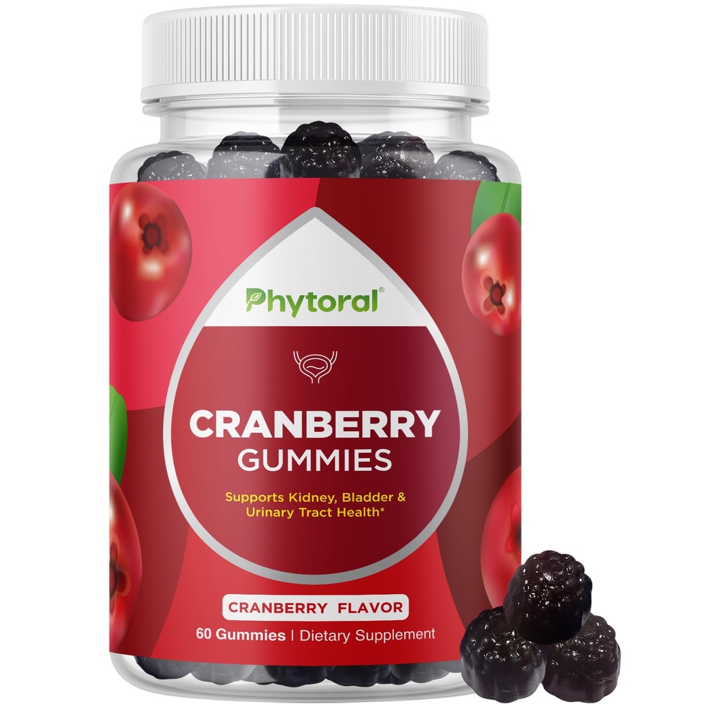 Fytorale extra sterkte Cranberry Gummies voor vrouwen - Delicious Potent Supplement en Mannen Bladder Nier Urine Tract Health Ondersteuning Dagelijkse vitamines (30 porties)