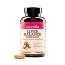 Supplément de désintoxication du foie NatureWise - Formule triple de réparation avec chardon de lait, dandelion, curcuma, artichaut, champignons de Reishi et Kudzu, végétalien - 60 capsules[30 jours]