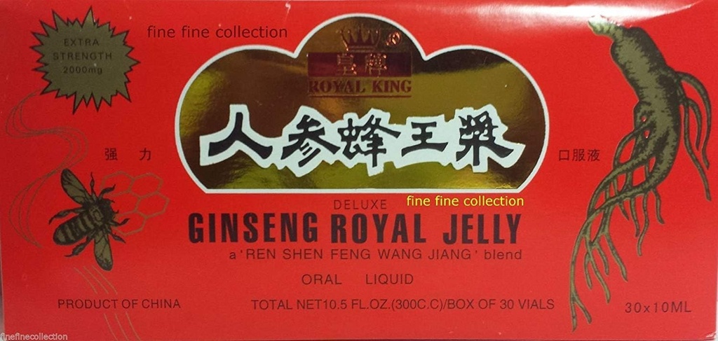 Ginseng Royal Jelly (Extra sterkte)- Orale vloeistof in flacons (10ml x 30maal) door Royal King