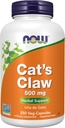 NOW Supplementen, Cat's Claw 500 mg, Non-GMO Project Verified, Herbal Supplement, 250 Tellen (Pack of 1)
