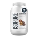Isopure Low Carb 100% Pure Whey Isolate Protein Powder, Sans lactose, Sans gluten, avec des vitamines, beurre d'arachide au chocolat, 25g de protéines par portion, 3 Lbs, 40 portions (paquetage mai vary)