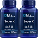 Life Extension Super K, 150 Softgels (pakket van 2) met vitamine K en K2