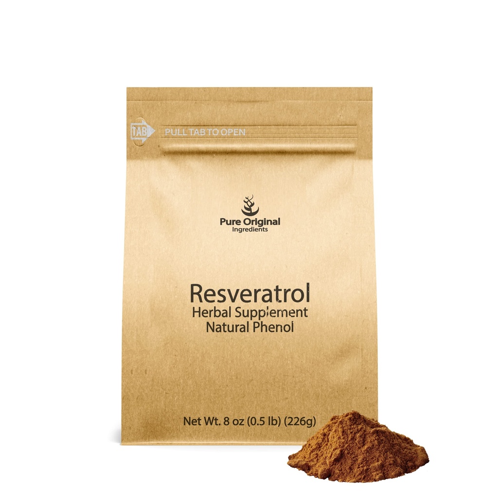 PURE ORIGINEEL INGREDIËNTEN Resveratrol Poeder, 8 oz, Phytoalexine, Polygonum Root Extract