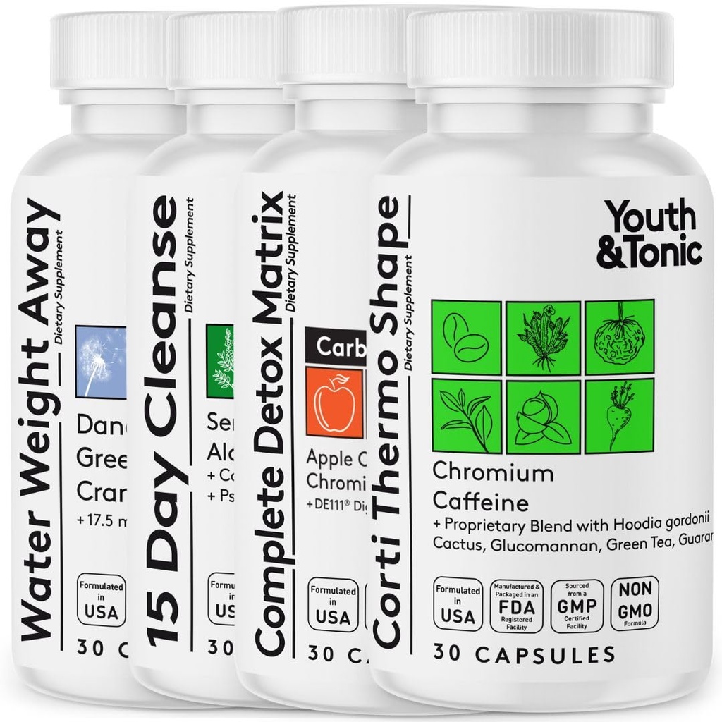 Jeugd & Tonic CortiThermo Shape Detox Cleanse Kick Off Weight Management - 120 Pillen
