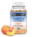 Tuin van het leven Magnesium Citraat Supplement Gummies met Prebiotica & Probiotica voor Stress, Slaap & Recovery - Veganistisch, Glutenvrij, Kosher, Non-GMO, Geen toegevoegde suiker, Perzik smaak, 60 Tellen