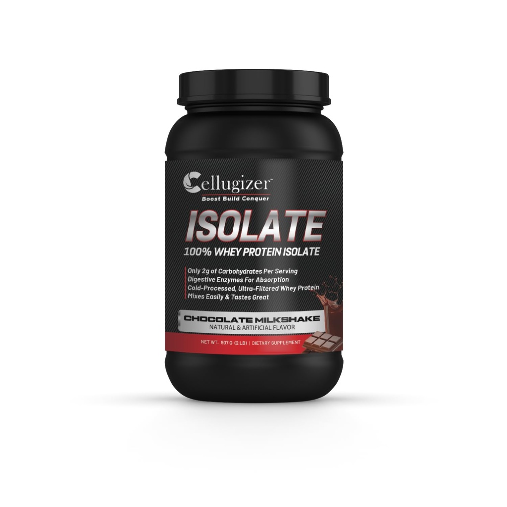 100% Whey Isolate 2lb, Chocolat I 25g Protéines, Digestation rapide I 0g Sucre, faible teneur en glucides