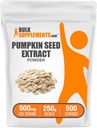 BulkSupplements.com Pumpkin Seed Extract Powder - Pumpkin Seed Supplement, Herbal Supplement - Vegan & Gluten Free, 500mg per portie, 250g (8.8 oz) (pakket van 1)