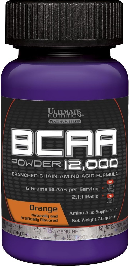Ultimate Nutrition Flavored BCAA 12.000mg Branched Chain Amino Acid Supplement Powder, Oranje, Single Serving