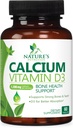 Calciumsupplement 1200 mg - met vitamine D3 voor de beste absorptie - Ondersteunt Immune Health, Bones & Teeth - Nature's Calcium Carbonate + 1600 IE D3 - Gebotteld in de VS voor vrouwen en mannen - 60 tabletten