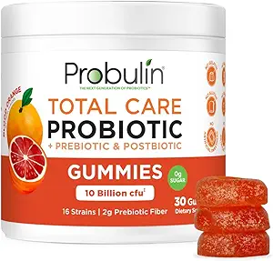 Total Care Probiotic + Prebiotic + Postbiotic Gummies - Perzik Mango 30ct