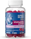Mommy's Bliss Kids Elderberry Gummies, soutient Immunity with Black Elderberry, Zinc & Vitamine C, sans gluten et végétalien, 2 ans+ (60 comte)