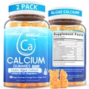Calcium Gummies 600mg - Calciumsupplement voor vrouwen, Ocean Algen Calcium 