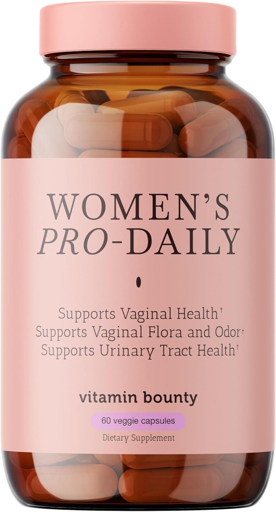 Vitamine Bounty Vrouwen Pro-Daily Vaginale Probiotica - 10 miljard CFU, 5 strepen met Cranberry voor vrouwelijke vaginale gezondheid - Probiotica voor vrouwen pH-balans - Digestieve en urinesteun - 60 capsules