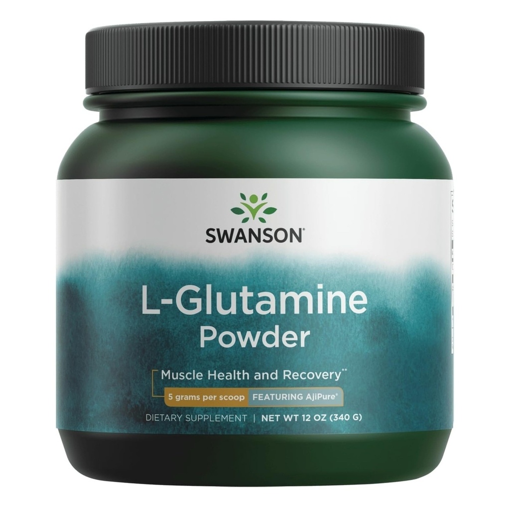 Swanson Aminozuur Ajipure L-Glutamine Poeder 12 Ounce (340 g) Pwdr