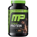 MusclePharm Combat Protéines Poudre, Chocolat Lait Flavor, Carburants Muscles pour des entraînements productifs, 5 Sources de protéines incluant Isolation de protéines de lactosérum et Albumine d'oeufs, Sans gluten, 2 lb, 24 portions