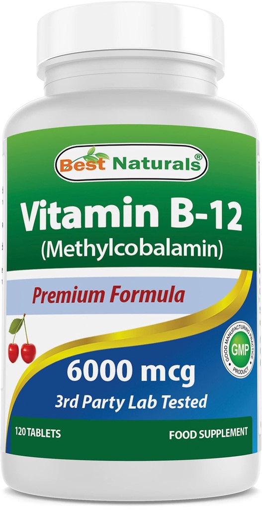 Best Naturals Vitamine B12 6000 mcg 120 tabletten