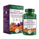 Zuiverheid Producten Vrouwen Perfect Multi Balanced Multivitamine - Ondersteunt Urinaire Tract Gezondheid, Immuun, Bot + Spier, Haar, Huid, Nails, een Elite Probiotic voor de spijsvertering gezondheid + Meer - 120 tabletten
