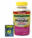 Spring Valley Volwassene Prenatale Gezondheid Multivitamine DHA & Foliumzuur, Fruit, 190 Gummies+Betere Gids Vitaminen Supplementen Boek