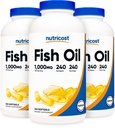 Nutricost Visolie 1000mg (560mg Omega-3), 240 Softgels (3 flessen)