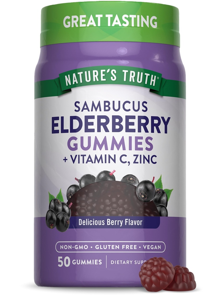 De waarheid van de natuur Zwarte vlierbessen Gummies 