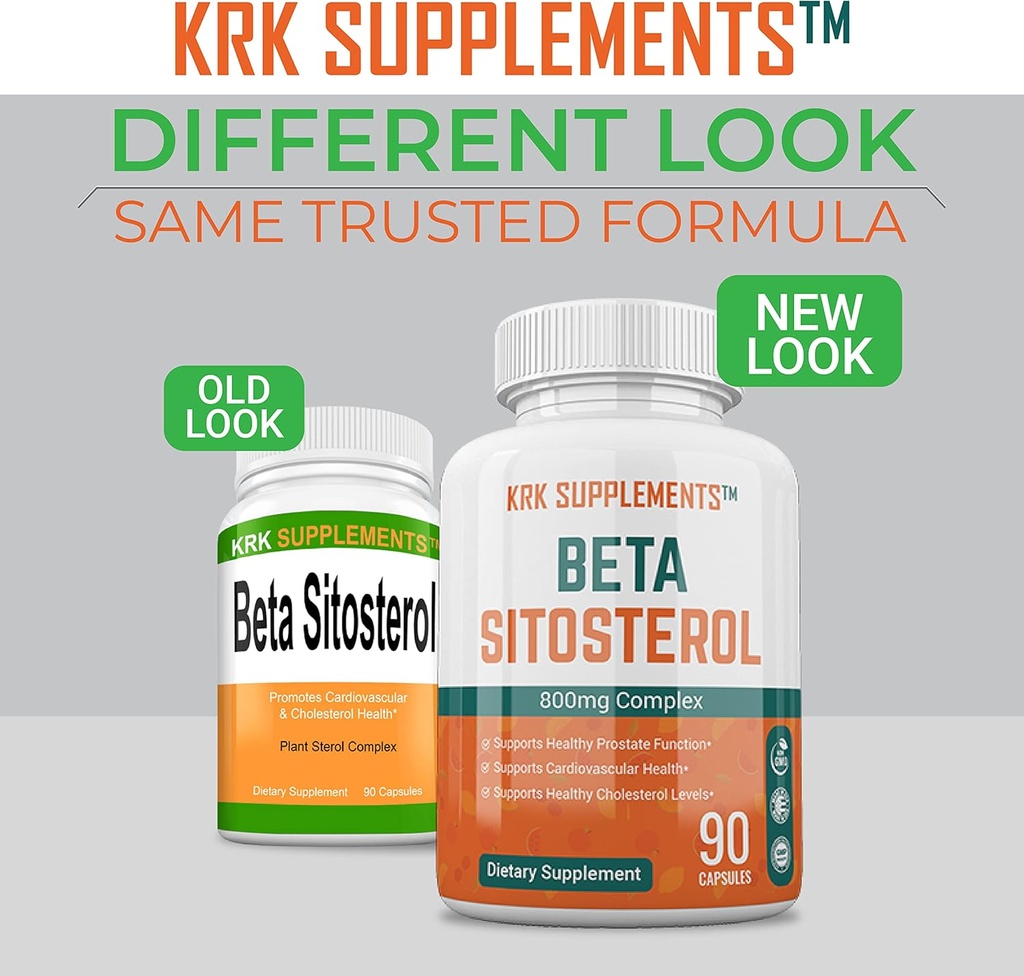 Bundle Combo pour 3 Bouteilles totales de Beta Sitostérol 800mg par portion 270 Capsules totales