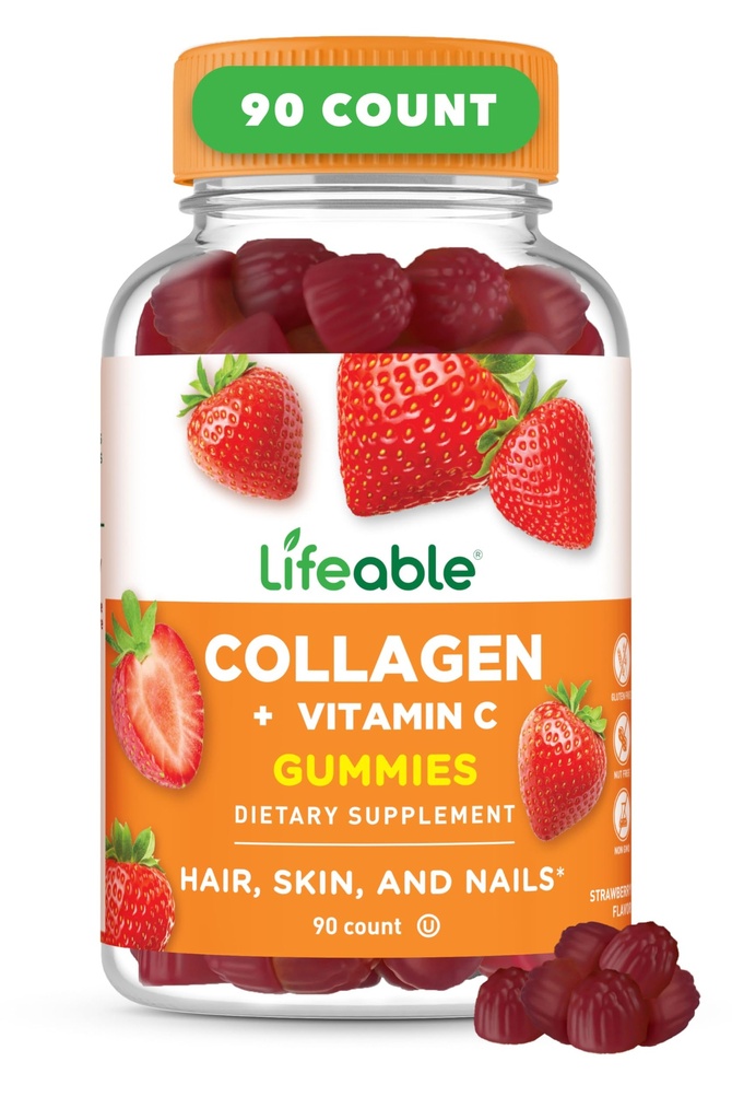 Levensbaar Collageen Peptides Gummies 100mg met vitamine C 